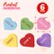 4E’s Novelty 6 Pack Wooden Conversation Hearts Decor – Freestanding Candy Heart Signs for Valentine’s Day, Tiered Tray Decorations, Classroom Valentine Party Decor, Small Wooden Valentine Hearts